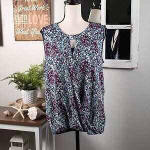 41 Hawthorn Clearwater Floral Surplice Blouse - Size Large - NWT